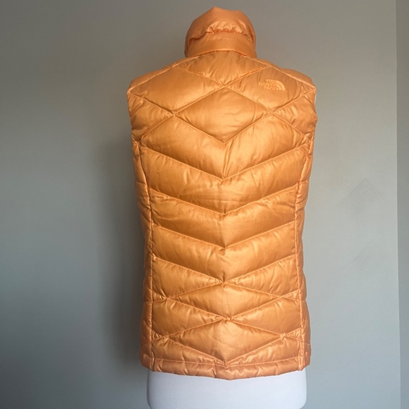 The North Face Aconcagua Down Vest 550 Orange Sherbert Nasturtium Gilet Smal - Picture 5 of 11